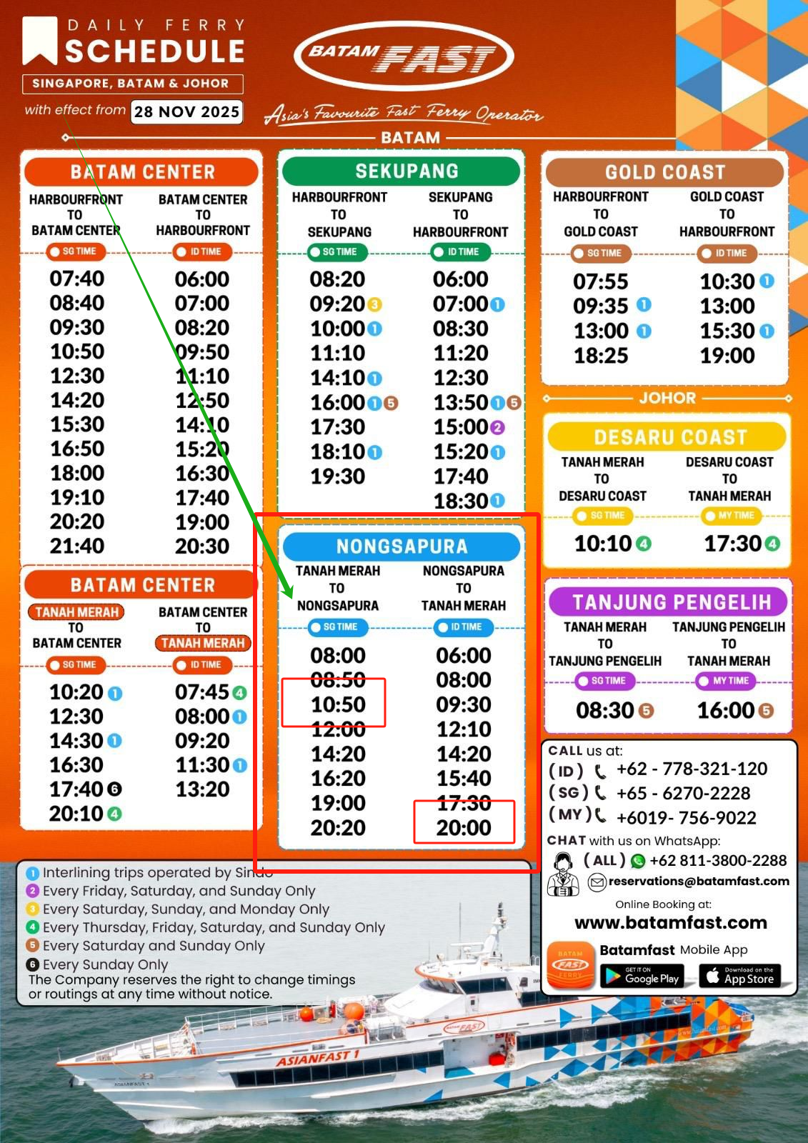 Ferry Schedule 2